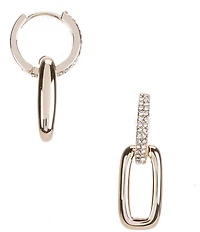 Lauren Ralph Lauren Crystal Pave Link Drop Earrings