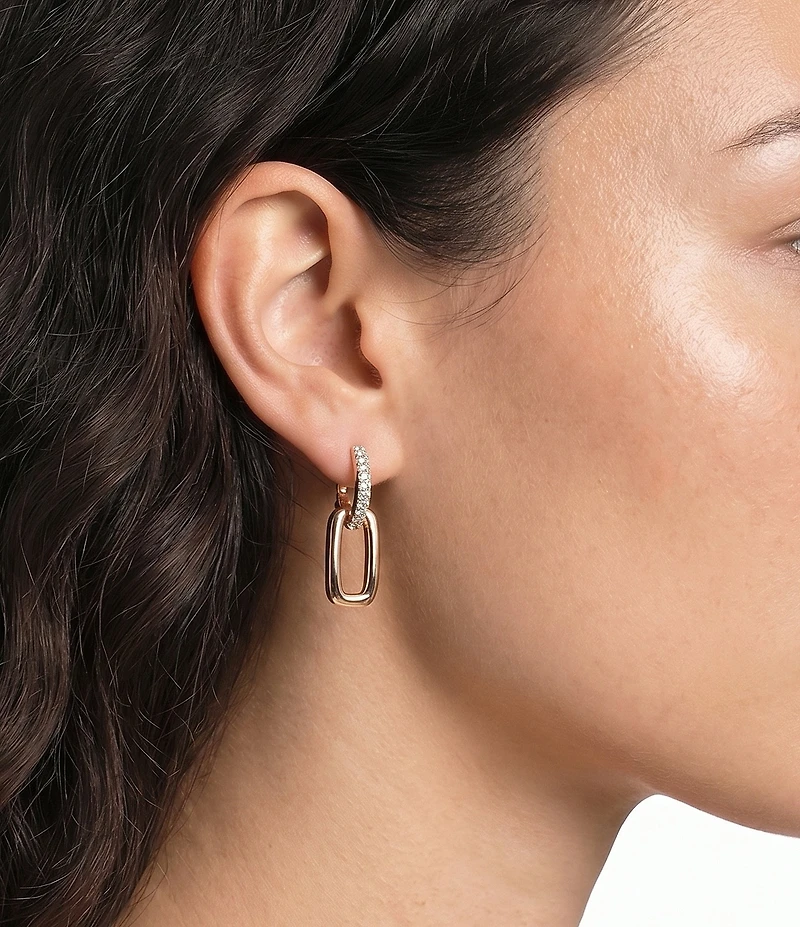 Lauren Ralph Lauren Crystal Pave Link Drop Earrings
