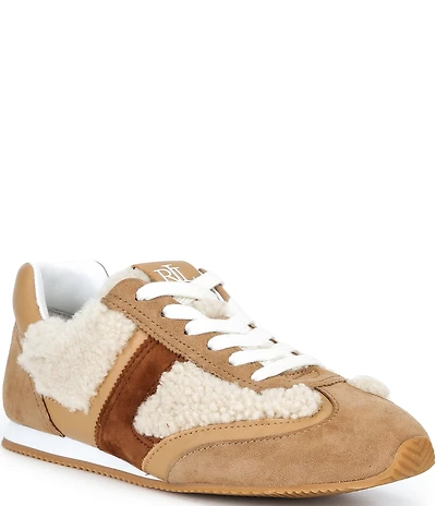 Lauren Ralph Lauren Dani Shearling Low Profile Lace Up Sneakers