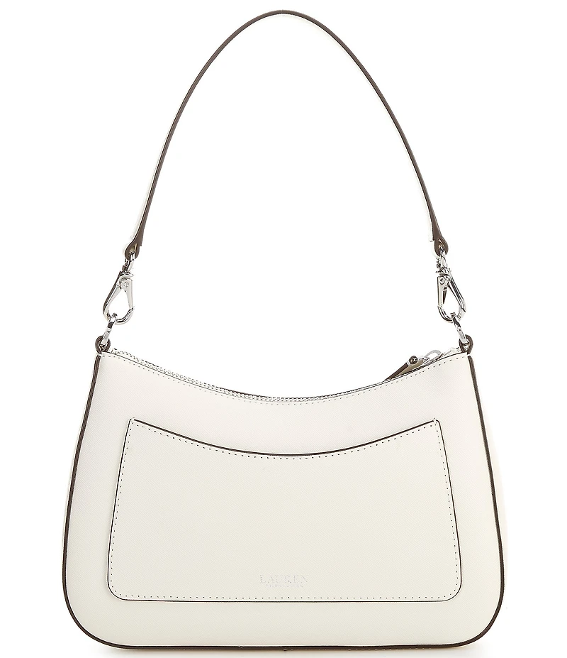 Lauren Ralph Lauren Danni 26 Medium Crosshatch Leather Shoulder Bag