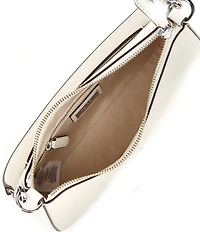 Lauren Ralph Lauren Danni 26 Medium Crosshatch Leather Shoulder Bag