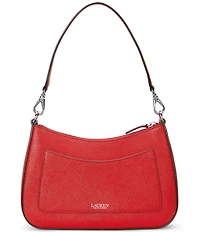 Lauren Ralph Lauren Danni 26 Medium Crosshatch Leather Shoulder Bag