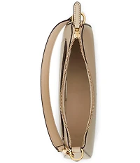 Lauren Ralph Lauren Danni 26 Medium Crosshatch Leather Shoulder Bag