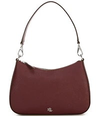 Lauren Ralph Lauren Danni 26 Medium Crosshatch Leather Shoulder Bag