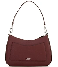 Lauren Ralph Lauren Danni 26 Medium Crosshatch Leather Shoulder Bag