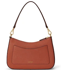 Lauren Ralph Lauren Danni 26 Medium Crosshatch Leather Shoulder Bag