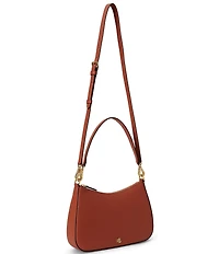 Lauren Ralph Lauren Danni 26 Medium Crosshatch Leather Shoulder Bag
