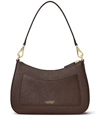 Lauren Ralph Lauren Danni 26 Medium Crosshatch Leather Shoulder Bag