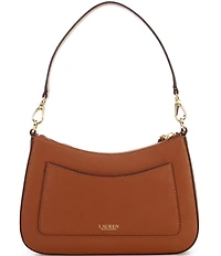 Lauren Ralph Lauren Danni 26 Medium Crosshatch Leather Shoulder Bag