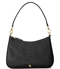 Lauren Ralph Lauren Danni 26 Medium Crosshatch Leather Shoulder Bag