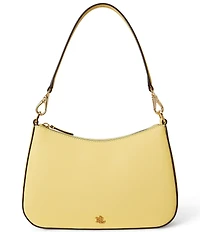 Lauren Ralph Lauren Danni 26 Medium Crosshatch Leather Shoulder Bag