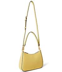 Lauren Ralph Lauren Danni 26 Medium Crosshatch Leather Shoulder Bag
