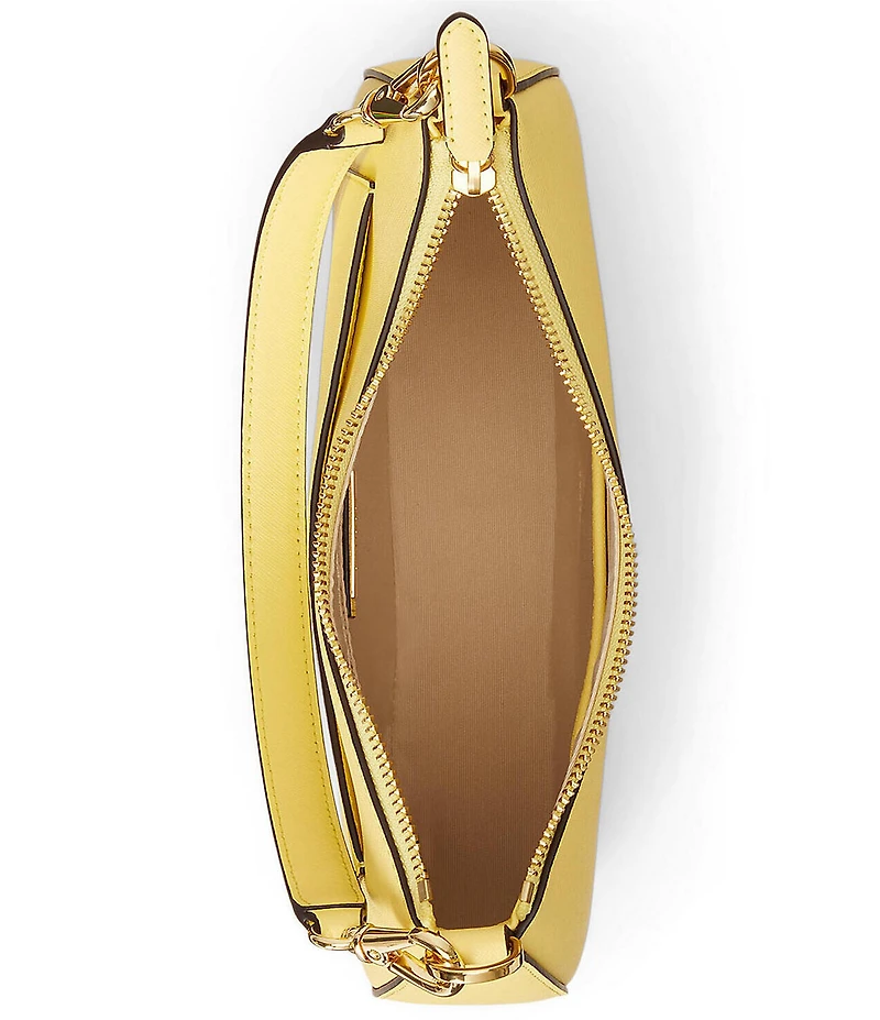 Lauren Ralph Lauren Danni 26 Medium Crosshatch Leather Shoulder Bag