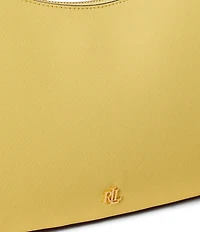 Lauren Ralph Lauren Danni 26 Medium Crosshatch Leather Shoulder Bag