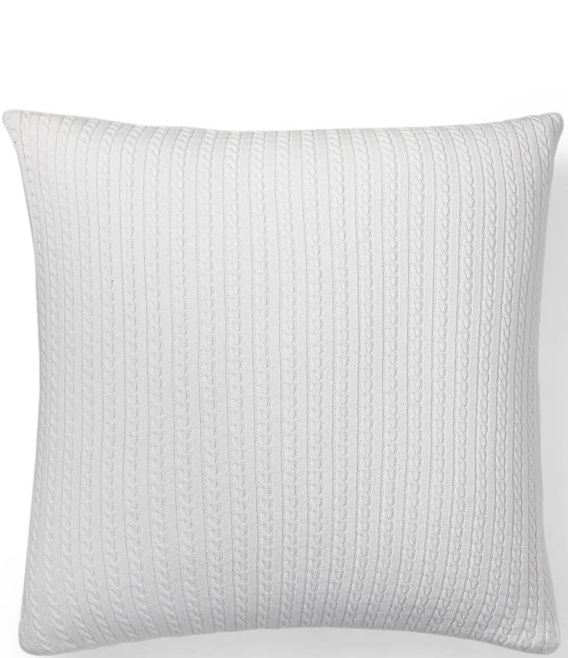 Lauren Ralph Lauren Delphine Cable-Knit Decorative Square Throw Pillow