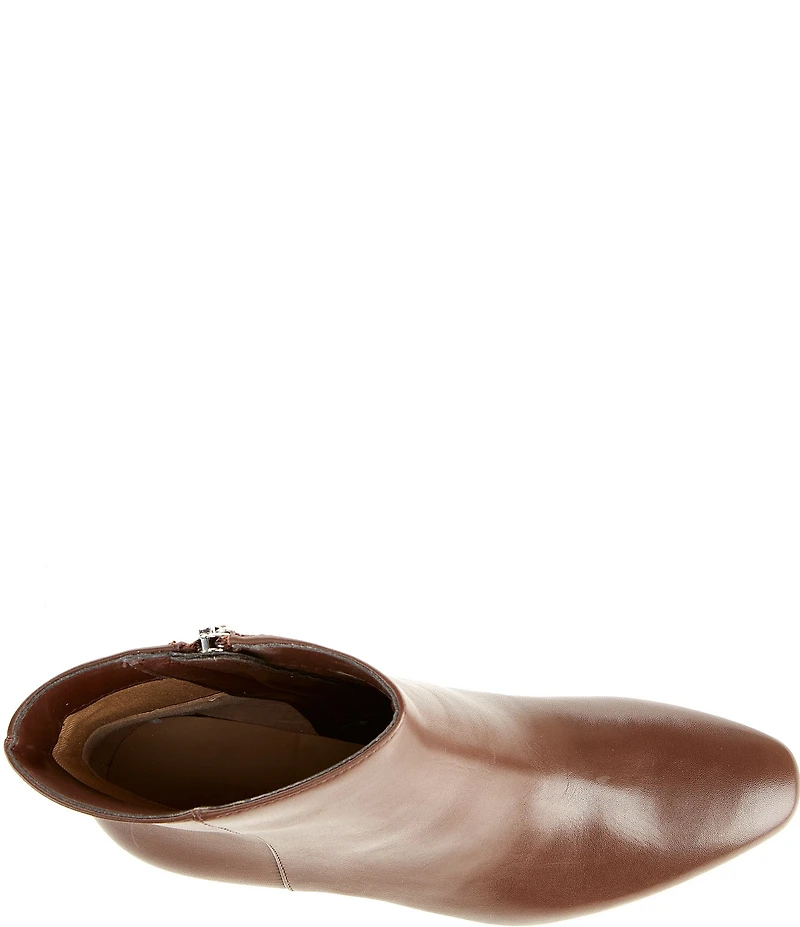 Lauren Ralph Lauren Demi Leather Stack Heel Booties