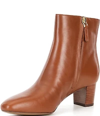Lauren Ralph Lauren Demi Leather Stack Heel Booties