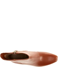 Lauren Ralph Lauren Demi Leather Stack Heel Booties