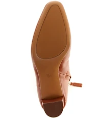 Lauren Ralph Lauren Demi Leather Stack Heel Booties
