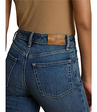 Lauren Ralph Lauren Denim High Rise Straight Leg Ankle Length Jeans