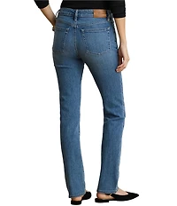 Lauren Ralph Lauren Denim Mid Rise Straight Leg Full Length Jeans