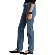 Lauren Ralph Lauren Denim Mid Rise Straight Leg Full Length Jeans