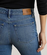 Lauren Ralph Lauren Denim Mid Rise Straight Leg Full Length Jeans