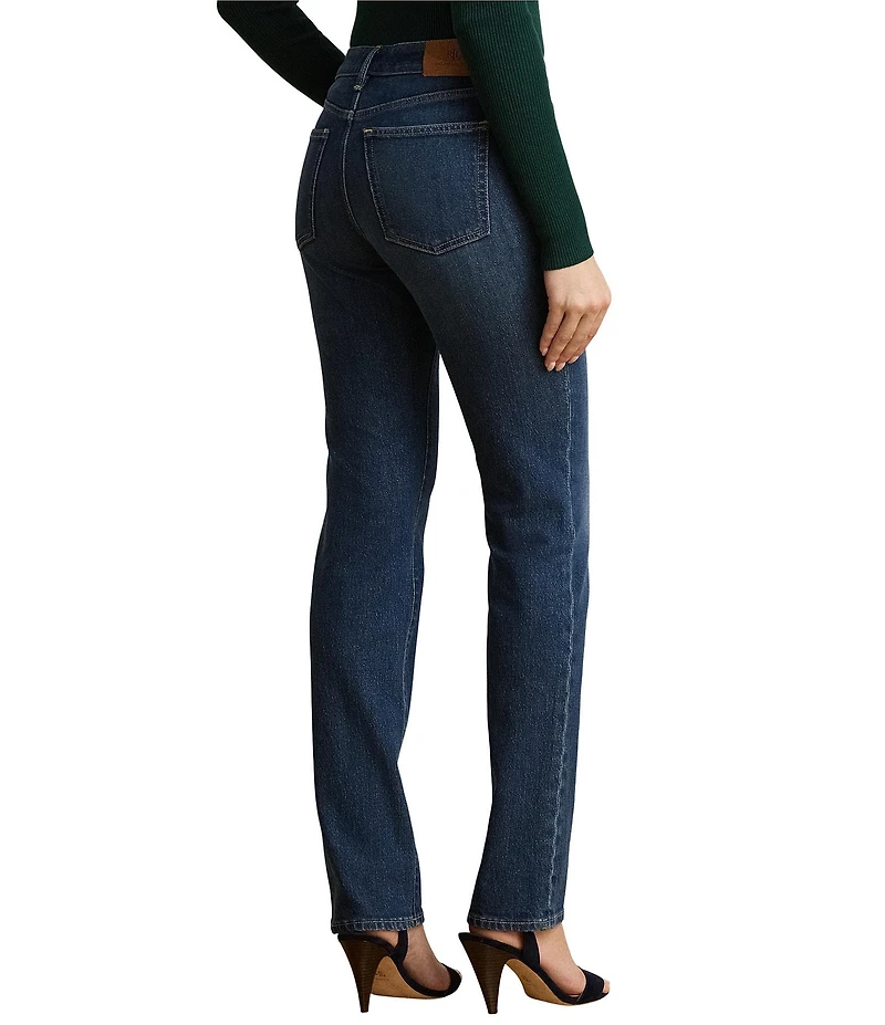 Lauren Ralph Lauren Denim Mid Rise Straight Leg Jeans