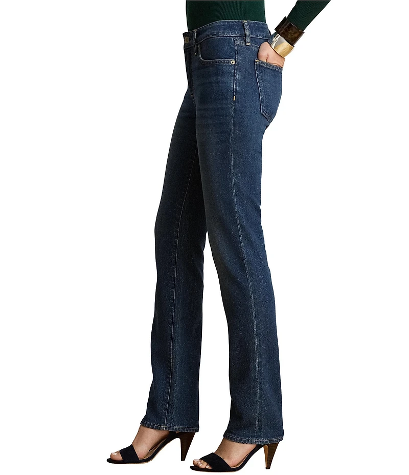 Lauren Ralph Lauren Denim Mid Rise Straight Leg Jeans