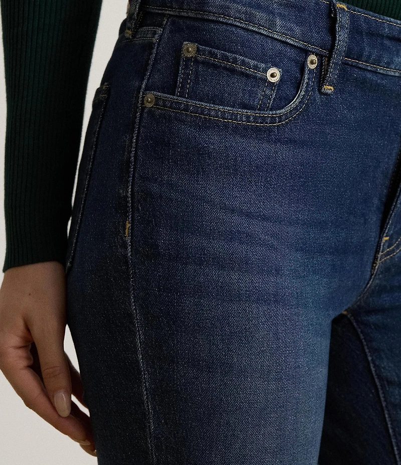 Lauren Ralph Lauren Denim Mid Rise Straight Leg Jeans