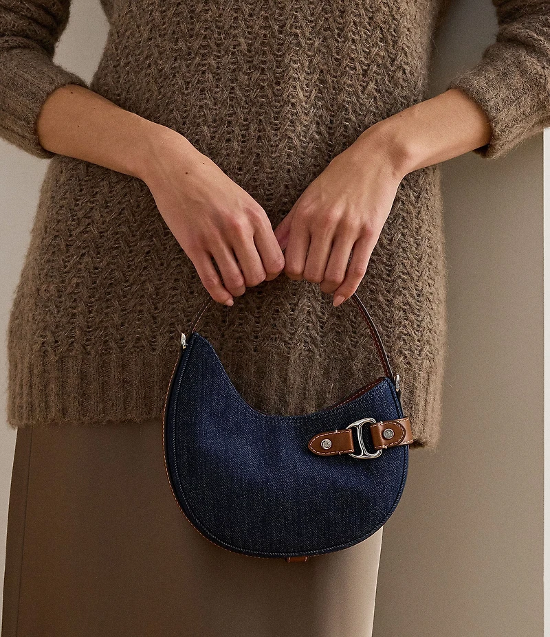 Lauren Ralph Lauren Denim Small Tasha Shoulder Bag