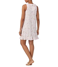 Lauren Ralph Lauren Ditsy Bouquet Print Sleeveless V Neck Jersey Knit Short Nightgown