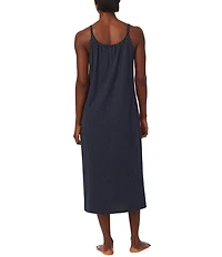 Lauren Ralph Lauren Dotted Sleeveless Jersey Knit Ballet Nightgown