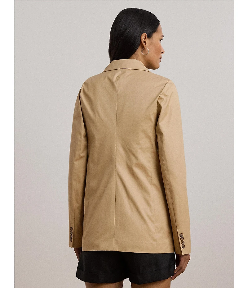 Lauren Ralph Lauren Double-Breasted Cotton Twill Blazer