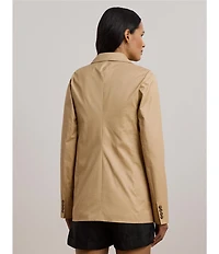 Lauren Ralph Lauren Double-Breasted Cotton Twill Blazer