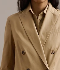 Lauren Ralph Lauren Double-Breasted Cotton Twill Blazer