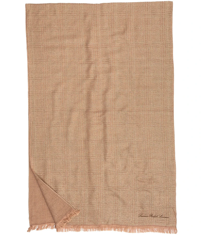 Lauren Ralph Lauren Double Face Shine Plaid Scarf Wrap