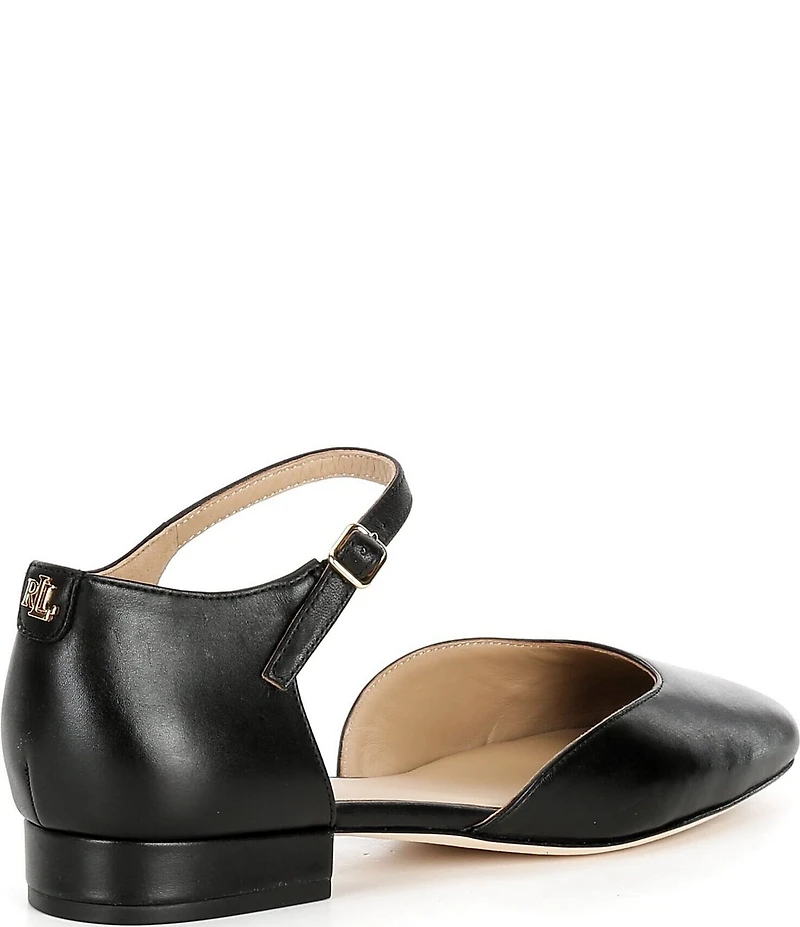 Lauren Ralph Lauren Emellie Leather Mary Jane Flats