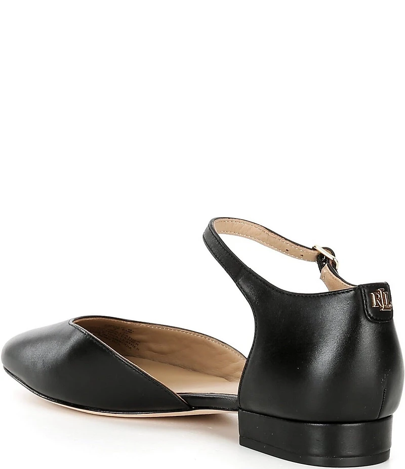 Lauren Ralph Lauren Emellie Leather Mary Jane Flats