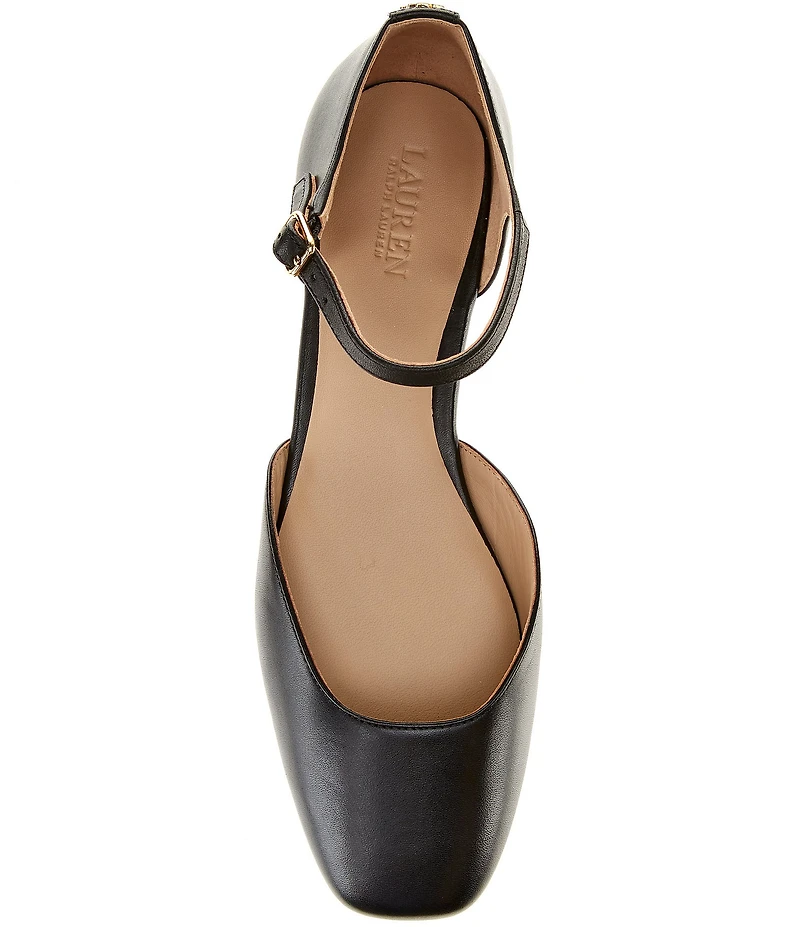 Lauren Ralph Lauren Emellie Leather Mary Jane Flats