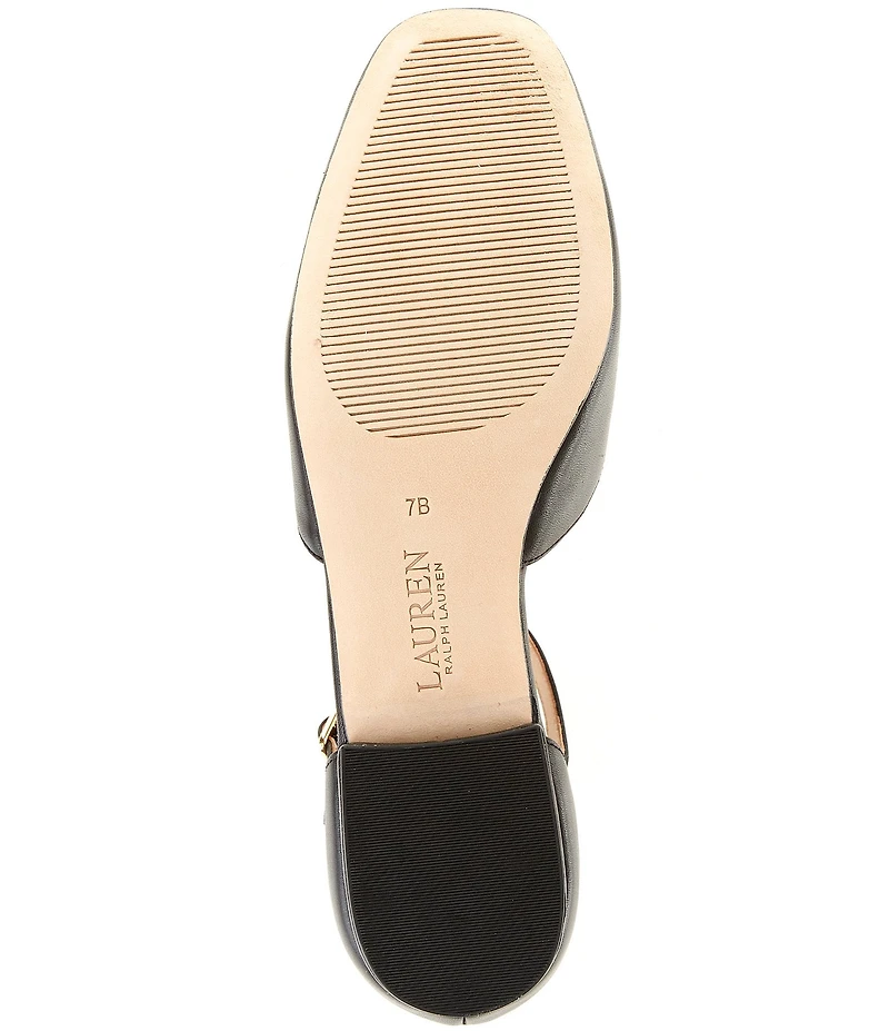 Lauren Ralph Lauren Emellie Leather Mary Jane Flats