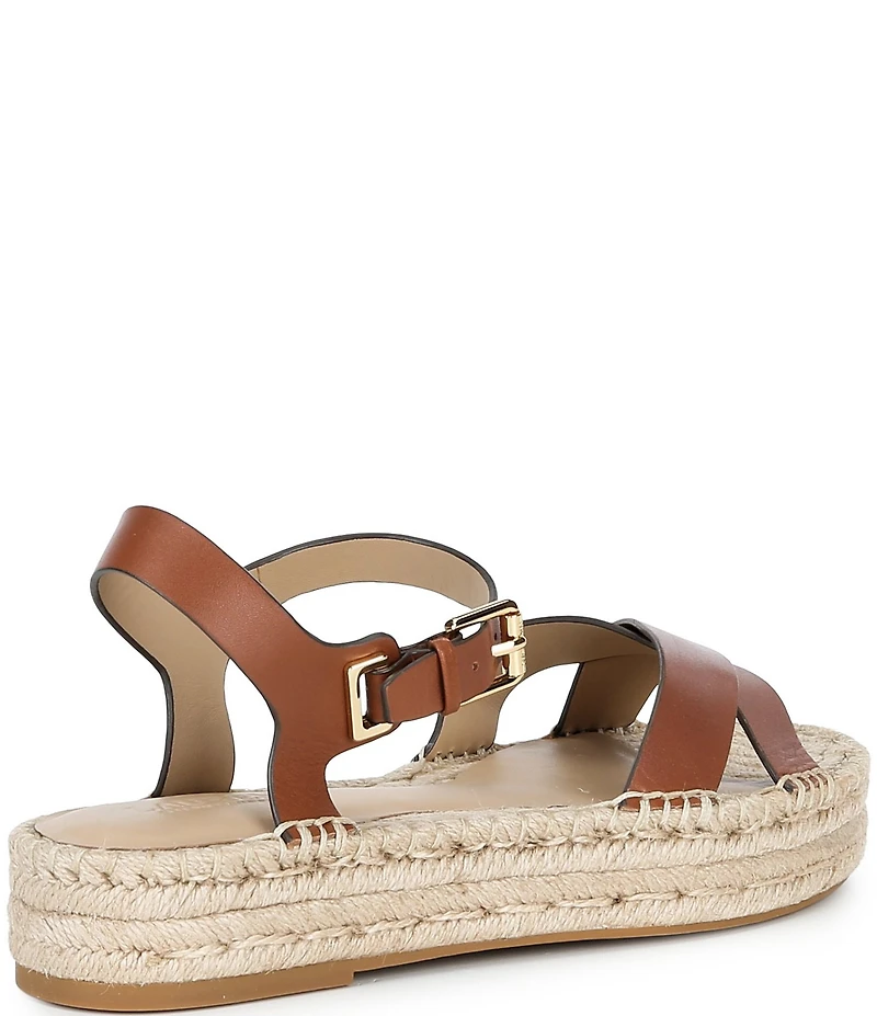 Lauren Ralph Lauren Emeryn Leather Ankle Strap Platform Espadrilles