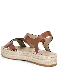 Lauren Ralph Lauren Emeryn Leather Ankle Strap Platform Espadrilles