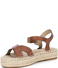 Lauren Ralph Lauren Emeryn Leather Ankle Strap Platform Espadrilles
