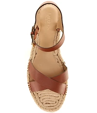 Lauren Ralph Lauren Emeryn Leather Ankle Strap Platform Espadrilles