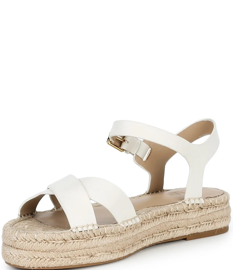 Lauren Ralph Lauren Emeryn Leather Ankle Strap Platform Espadrilles