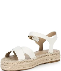 Lauren Ralph Lauren Emeryn Leather Ankle Strap Platform Espadrilles