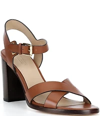 Lauren Ralph Lauren Emeryn Leather Block Heel Sandals