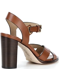 Lauren Ralph Lauren Emeryn Leather Block Heel Sandals