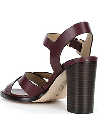 Lauren Ralph Lauren Emeryn Leather Block Heel Sandals